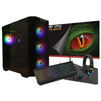 Ordenador Sobremesa Zone Evil GamingPC AMD Ryzen 5 4650G/16GB/2TB SSD + Monitor 24" FullHD + Combo G