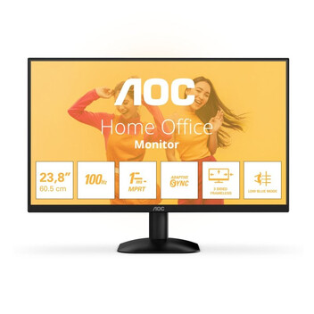 Monitor AOC 24″ 1080p 100Hz VA Adaptive Sync sin marco Flicker Free Low Blue Light