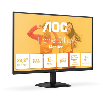 Monitor AOC 24″ 1080p 100Hz VA Adaptive Sync sin marco Flicker Free Low Blue Light