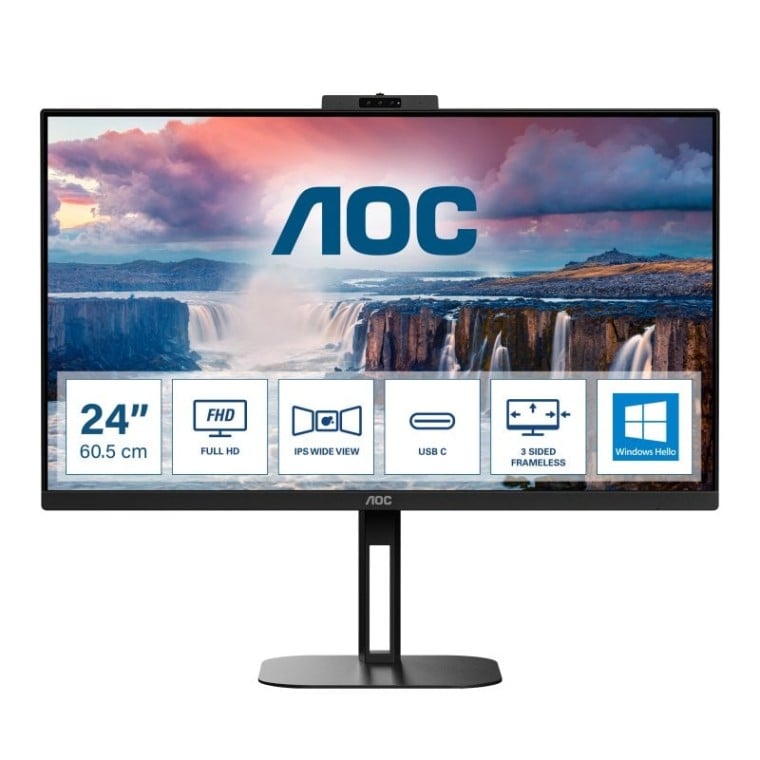 AOC 24V5CW 23.8" LED IPS FullHD 75Hz FreeSync Webcam USB-C