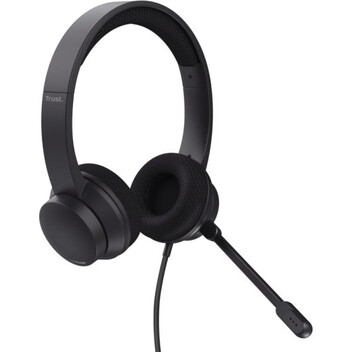 Trust Ayda Auriculares USB ENC con Micrófono con Cancelación de Ruido Negros Trust Ayda Auriculares USB ENC con Micrófono con Cancelación de Ruido Negros