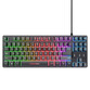 Trust GXT 794 Pack Gaming Teclado TKL RGB Negro Ratón Inalámbrico RGB Negro Alfombrilla Negra