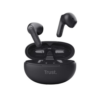 Trust Yavi ENC Auriculares Bluetooth con Estuche de Carga Negros