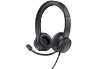 Trust HS-150 Auriculares Alámbrico de Oficina/Centro de llamadas 3.5mm para PC Negro
