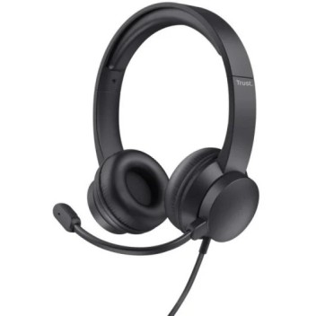 Trust HS-150 Auriculares Alámbrico de Oficina/Centro de llamadas 3.5mm para PC Negro Trust HS-150 Auriculares Alámbrico de Oficina/Centro de llamadas 3.5mm para PC Negro