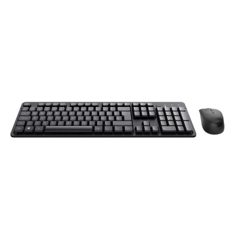 Trust TKM-360 Combo Teclado Inalámbrico + Ratón Inalámbricos 1600DPI Negros