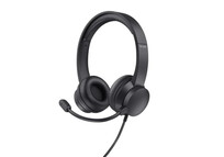 Trust HS-201 Auriculares USB con Micrófono Negros