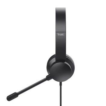 Trust HS-201 Auriculares USB con Micrófono Negros