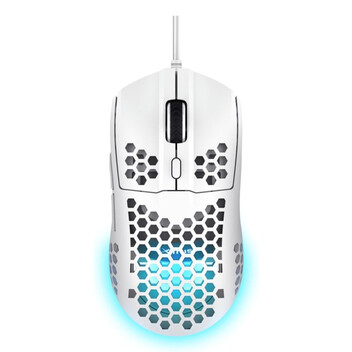 Ratón Trust con cable 6400 DPI RGB ultraligero 6 botones programables blanco
