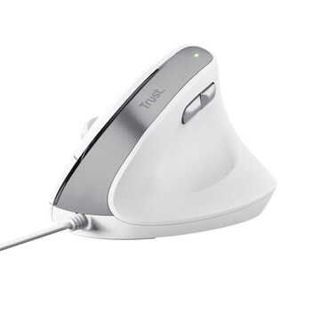 Ratón Trust con cable 2400 DPI vertical ergonómico clics silenciosos 6 botones blanco Ratón Trust con cable 2400 DPI vertical ergonómico clics silenciosos 6 botones blanco