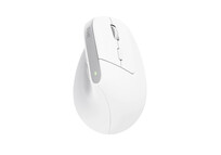 Ratón Trust inalámbrico Bayo+ 2400 DPI multidispositivo vertical recargable blanco