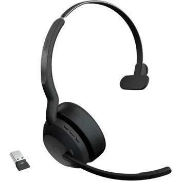 Jabra Evolve 2 55 Auriculares Bluetooth para Oficina/Centro de Llamadas Negros