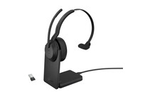 Jabra Evolve 2 55 Auriculares Bluetooth con Base de carga paraOficina/Centro de llamadas Negros