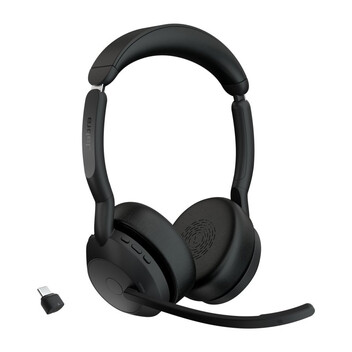 Jabra Evolve2 55 Auriculares Bluetooth con Base de carga para Oficina/Centro de Llamadas Negros Jabra Evolve2 55 Auriculares Bluetooth con Base de carga para Oficina/Centro de Llamadas Negros