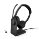 Jabra Evolve 2 55 Auricular Bluetooth con Base de Carga para Oficina/Centro de Llamadas Negro