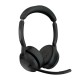 Jabra Evolve2 55 MS Auriculares Bluetooth con Base de carga para Oficina/Centro de llamadas Negros