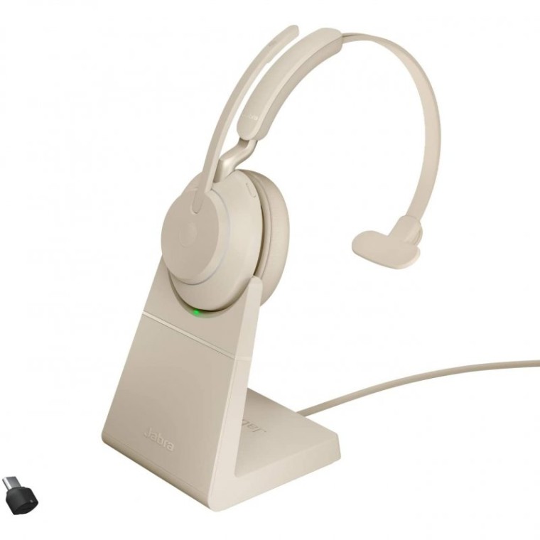 Jabra Evolve2 65 UC Auricular Monoaural USB-C Beige