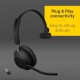 Jabra Evolve2 65 MS Auricular Mono Bluetooth Negro + Soporte de Carga