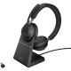 Jabra Evolve2 65 Auriculares Inalámbricos Negros + Soporte de Carga USB-C