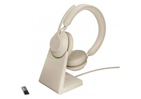 Jabra Evolve2 65 Auriculares Inalámbricos Beige + Soporte de Carga USB