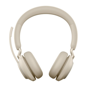 Jabra Evolve2 65 Auriculares Inalámbricos Beige + Soporte de Carga USB