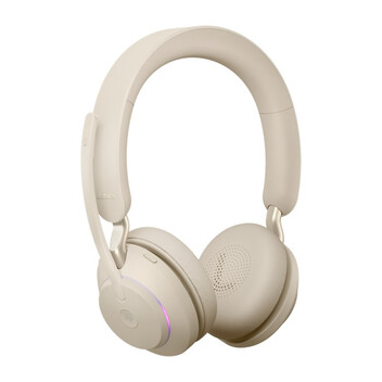 Jabra Evolve2 65 Auriculares Inalámbricos Beige + Soporte de Carga USB