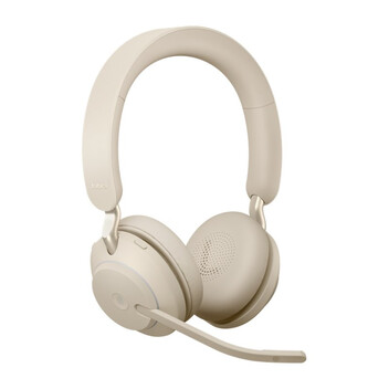 Jabra Evolve2 65 Auriculares Inalámbricos Beige + Soporte de Carga USB