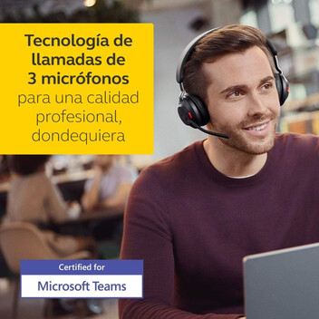 Jabra Evolve2 65 MS Auriculares Inalámbricos para Centro de Llamadas Jabra Evolve2 65 MS Auriculares Inalámbricos para Centro de Llamadas