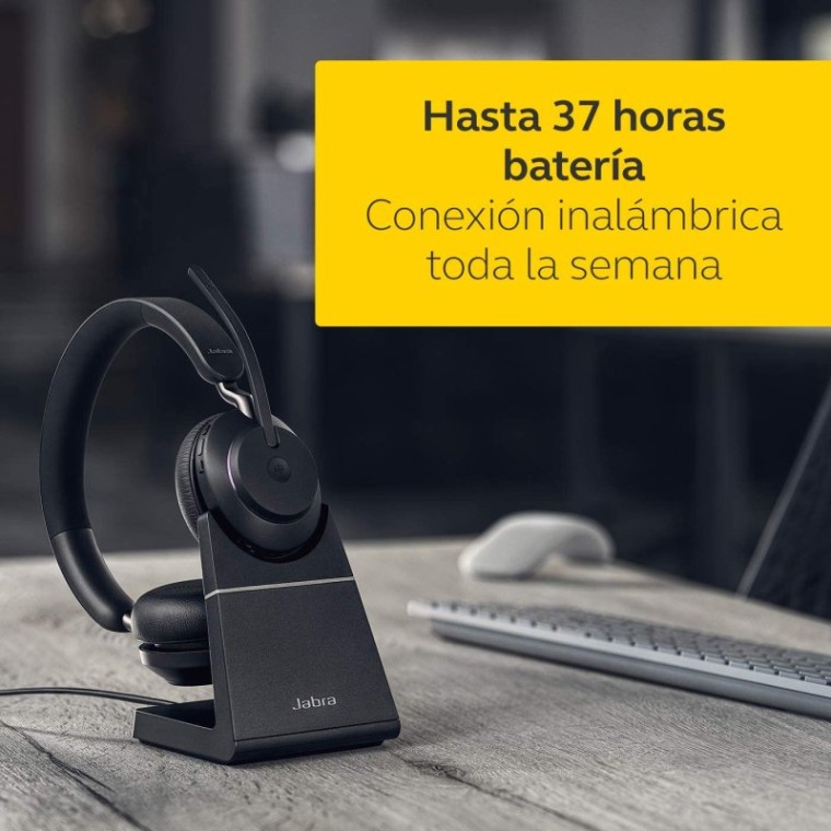 Jabra Evolve2 65 MS Auriculares Inalámbricos para Centro de Llamadas