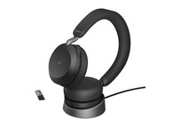 Jabra Evolve2 75 Auriculares Inalámbricos Negros con Estación de Carga USB