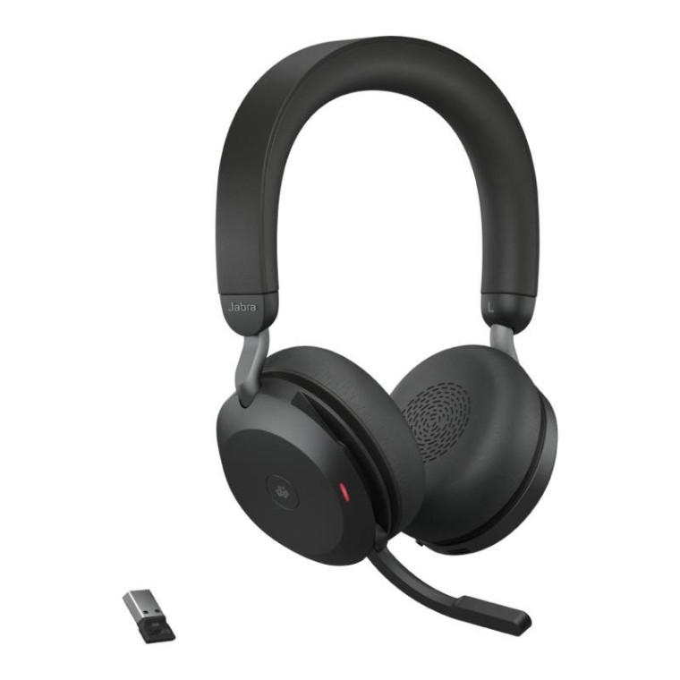 Jabra Evolve2 75 Auriculares Inalámbricos Negros con Estación de Carga USB