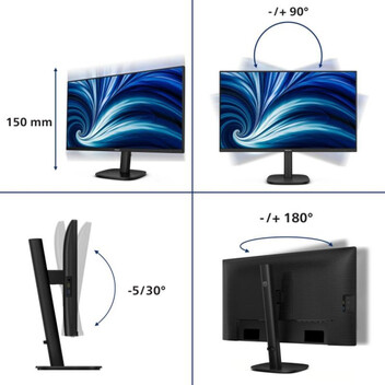 Monitor Philips 27B2U3601/00 27" Quad HD 120Hz IPS Altura Ajustable Tiempo de respuesta 4 ms