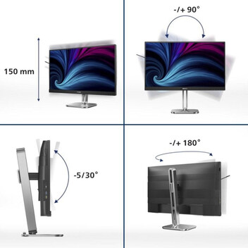 Monitor Philips 27B2U4601/00 27" Quad HD 120Hz IPS USB-C 4ms Altavoces Monitor Philips 27B2U4601/00 27" Quad HD 120Hz IPS USB-C 4ms Altavoces
