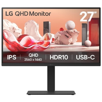 Monitor LG 27BA75QB-B.AEU 27" IPS QHD 100Hz HDR Altavoces Altura Ajustable USB-C Monitor LG 27BA75QB-B.AEU 27" IPS QHD 100Hz HDR Altavoces Altura Ajustable USB-C