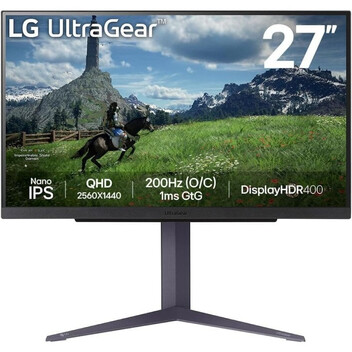Monitor LG Ultragear 27GS85Q-B 27" LED Nano IPS QHD 180Hz G-Sync Compatible Monitor LG Ultragear 27GS85Q-B 27" LED Nano IPS QHD 180Hz G-Sync Compatible