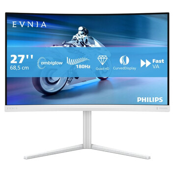 Monitor Philips Evnia 27M2C5501 27" LED Fast VA QHD 180Hz Curva Ambiglow