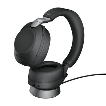Jabra Evolve2 85 Unified Communication Auriculares Inalámbricos USB Negros + Soporte de Carga