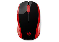 HP 200 Ratón Óptico Inalámbrico 1000 DPI Rojo Imperial