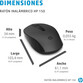 HP 150 Ratón Inalámbrico hasta 1600 PPP Conexión 2,4GHz Tres Botones y Rueda Desplazable Negro
