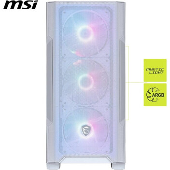 Torre PC MSI MAG FORGE M100R Semi Torre mATX Cristal Templado USB 3.2 ARGB Blanca