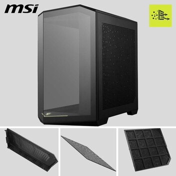 Torre PC MSI MAG PANO 100R PZ ARGB Semi Torre Doble Cristal Templado USB-C Negra Torre PC MSI MAG PANO 100R PZ ARGB Semi Torre Doble Cristal Templado USB-C Negra