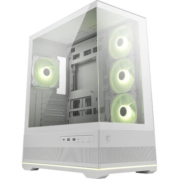 Torre PC MSI MAG PANO 110R PZ WHITE Vidrio templado Midi Tower Blanco Compatible ATX/mATX/Mini-ATX