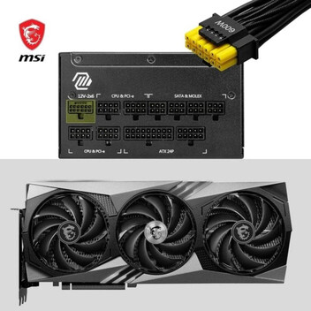 Fuente de Alimentación MSI 1000W 80 Plus Gold MAG A1000GL Modular ATX 3.1 PCIe 5