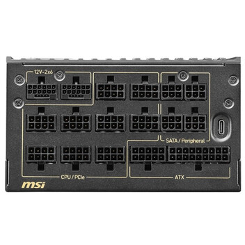 Fuente Alimentación MSI MEG Ai1600T PCIE5 ATX 3.1 PCIe 5.1 1600W 80 Plus Titanium Modular
