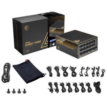 Fuente Alimentación MSI MEG Ai1600T PCIE5 ATX 3.1 PCIe 5.1 1600W 80 Plus Titanium Modular