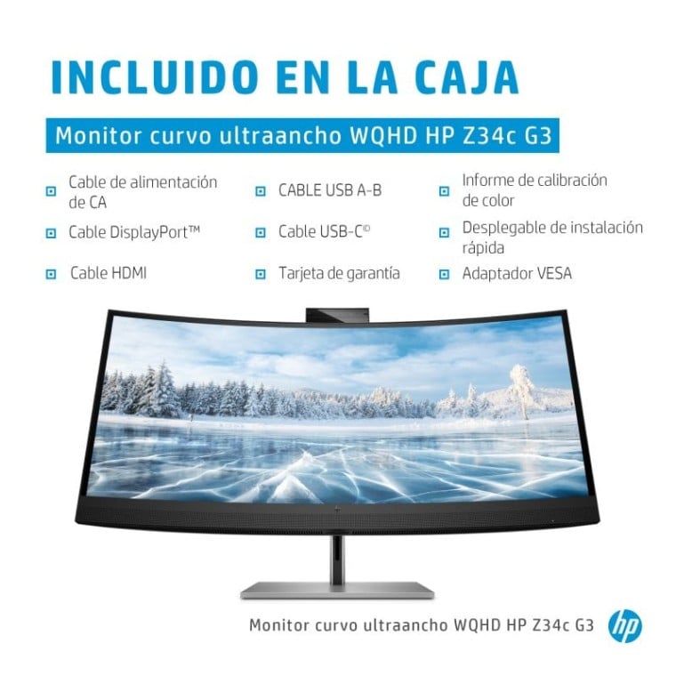 HP Z34C G3 34" LED IPS UltraWide WQHD Webcam USB-C