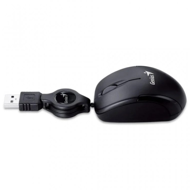 Genius Micro Traveler V2 Ratón Óptico USB 1000DPI Negro