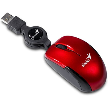 Genius Micro Traveler V2 Mini Ratón USB 1000 DPI Rojo Genius Micro Traveler V2 Mini Ratón USB 1000 DPI Rojo