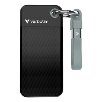 Disco Duro Unidad SSD Externa Verbatim Pocket 2TB M.2 USB-C 3.2 Gen2 1000MB/s Negro Gris Disco Duro Unidad SSD Externa Verbatim Pocket 2TB M.2 USB-C 3.2 Gen2 1000MB/s Negro Gris