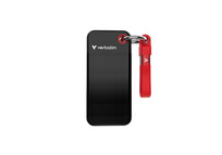 Disco Duro SSD externo Verbatim Pocket 2TB M.2 USB Tipo C 3.2 Gen 2 1000MB/s Negro Rojo